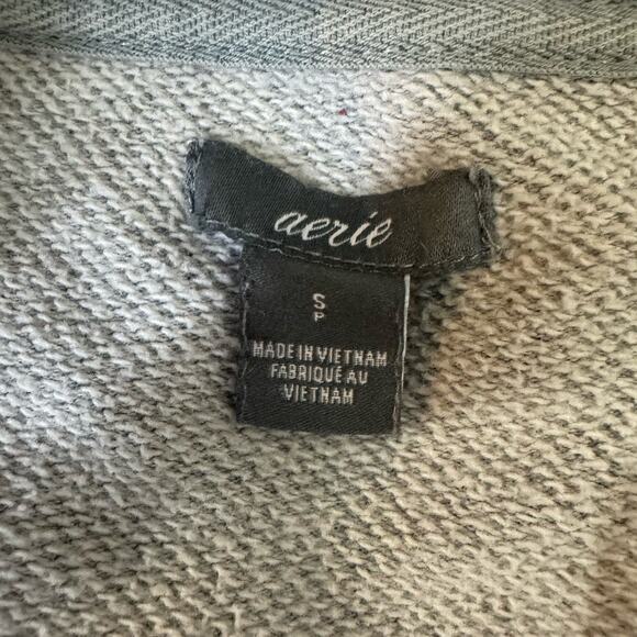 aerie | grey oversized maybe later embroidered women's sweatshirt sz S - Picture 6 of 7